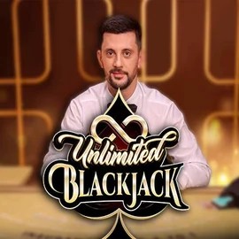 Unlimited Blackjack online game logo by Ezugi on magicsspins.com